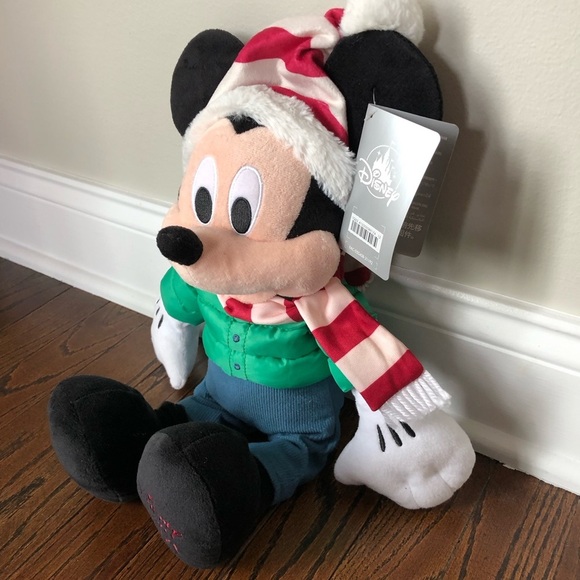 *NWT* Disney Store 2021 17” Mickey Mouse Plush w/Winter Hat/Pants and Snow Hat - Picture 2 of 7